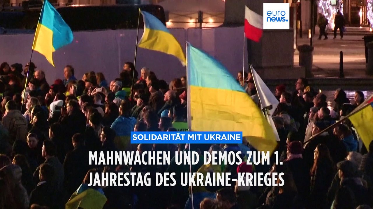 'Leute, wir werden gewinnen' -  Mahnwachen zum 1. Jahrestag des Krieges