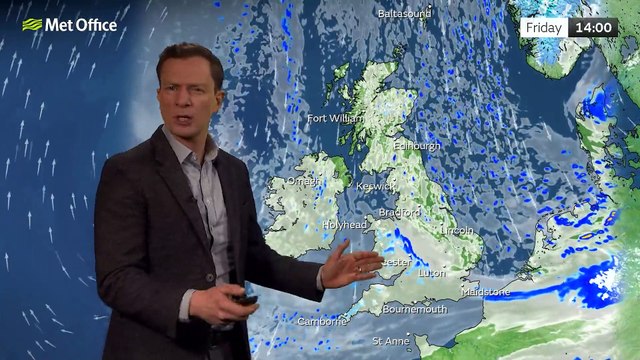 Met Office Afternoon Weather Forecast 24/02/23 - Brighter spells, some light showers