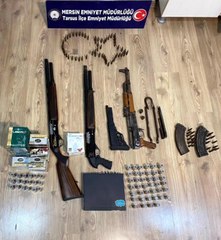 Mersin'de 3 adet ruhsatsız silah ele geçirildi