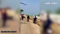 İnanılmaz anlar... Motosikletli adama havadan eşlik eden kuşun görüntüleri sosyal medyada viral oldu