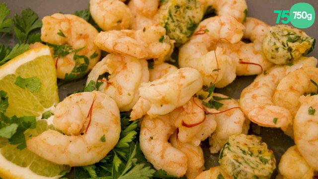 Crevettes sautées au cédrat et au sumac