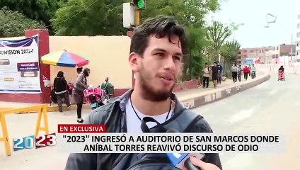 ¡EXCLUSIVO! '2023 en 24 Horas' ingresó a auditorio de UNMSM donde Aníbal Torres reavivó discurso de odio