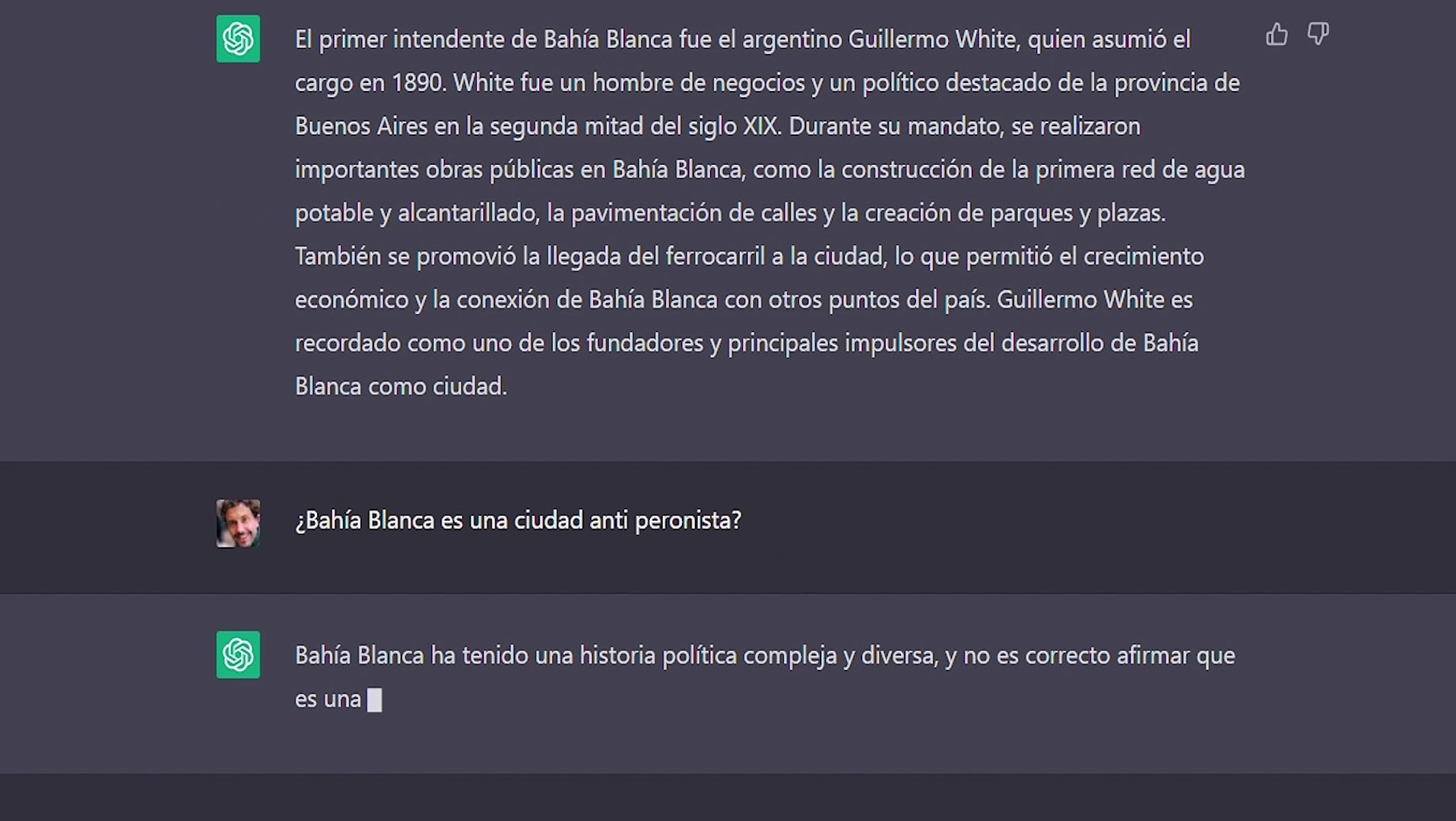 ChatGPT 2 - Bahía antiperonista