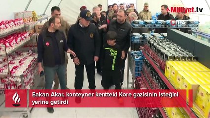 Bakan Akar, konteyner kentteki Kore gazisinin isteğini yerine getirdi
