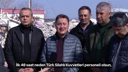 Ali Babacan depremin ilk 48 saatini sordu