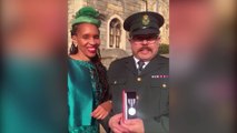 Richard Webb Stevens, a deaf paramedic given an award by King Charles