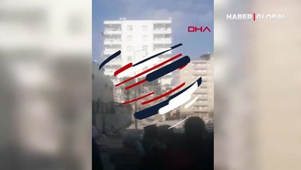 Diyarbakır'da 8 katlı bina yıkım sırasında böyle çöktü