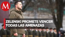 Zelenski promete luchar por victoria de Ucrania tras 1 año de guerra con Rusia