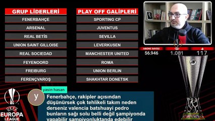 FENERBAHÇE 'NİN AVRUPA LİGİ'NDE SON 16 TURU RAKİBİ BELLİ OLDU.