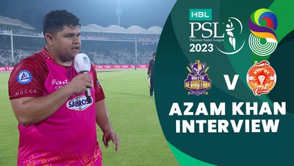 Azam Khan Interview | Quetta Gladiators vs Islamabad United | Match 13 | HBL PSL 8 | MI2T