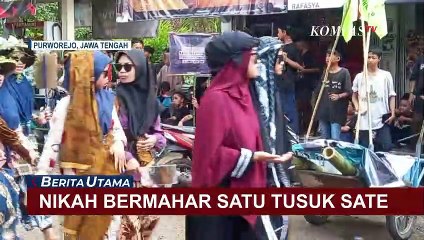 Uniknya Pernikahan Masal di Purworejo, Satu Tusuk Sate Winong jadi Mahar!