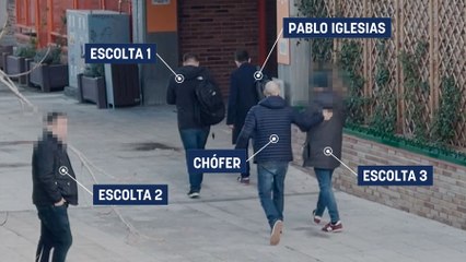 Download Video: OKDIARIO caza al anti-casta Iglesias con chófer, tres escoltas y dos coches en la Complutense