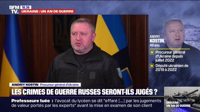 Andriy Kostin, procureur général d'Ukraine: Dans chaque ville où les Russes mettent les pieds, on découvre des crimes de guerre