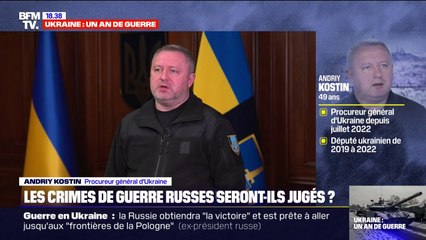 Andriy Kostin, procureur général d'Ukraine: "Vu l’ampleur et la quantité des crimes de guerre sur notre territoire, ils peuvent être considérés comme des crimes contre l’humanité"