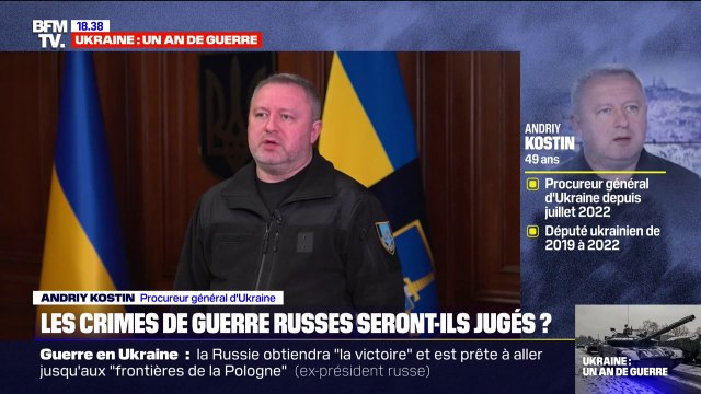 Andriy Kostin, procureur général d'Ukraine: Vu l’ampleur et la quantité des crimes de guerre sur notre territoire, ils peuvent être considérés comme des crimes contre l’humanité