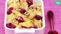 Crumble aux framboises et aux poires