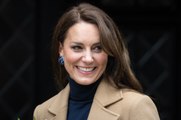 Kate Middleton Paired a Classic Camel Coat With Muted Navy Blue Separates