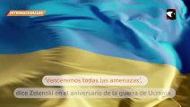 Zelenski conmemoró el primer año de la guerra en Ucrania