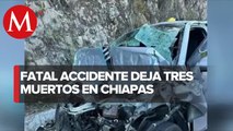 Accidente carretero en Chiapas deja tres muertos y dos lesionados