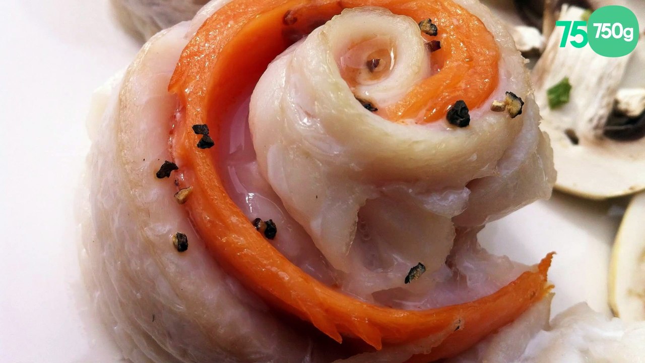 Petit roulé de cabillaud et saumon