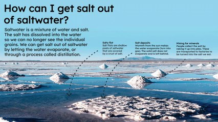 How can I get salt out of saltwater ?