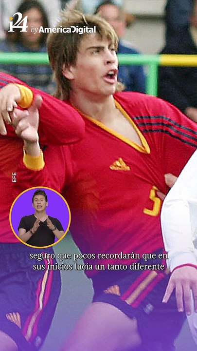 Cambio extremo: Gerard Piqué era mucho más delgado y no tenía barba en sus inicios como futbolista profesional