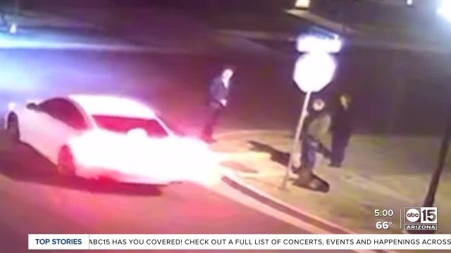 Gilbert police searching for driver accused of nearly hitting group of kids