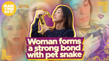 Woman forms a strong bond with pet snake | Make Your Day