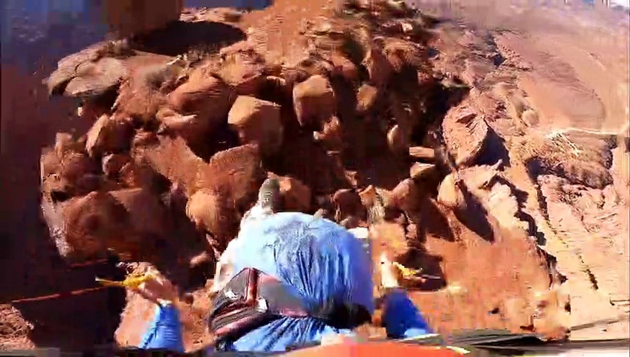 BASE Jumper Overshoots Rock Tower
