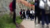 Kız öğrencilerin kavgası kamerada
