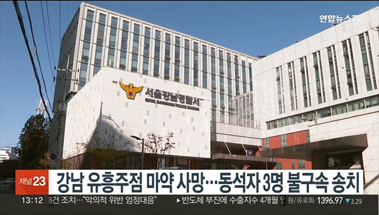 강남 유흥주점 마약 사망…동석자 3명 불구속 송치
