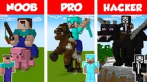 Minecraft NOOB vs PRO vs HACKER STATUE HOUSE BUILD CHALLENGE in Minecraft  Animation