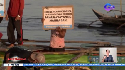 Mga mangingisdang apektado ng reclamation sa Manila Bay, nakiisa sa fluvial protest | BT