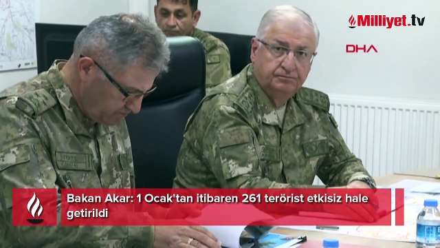 Bakan Akar: 1 Ocak'tan itibaren 261 terörist etkisiz hale getirildi