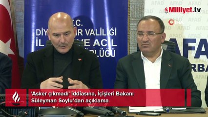'Asker çıkmadı' iddiasına Bakan Soylu'dan açıklama
