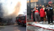 İzmir'de kozmetik mağazasının deposunda çıkan yangında iki işçinin cansız bedenlerine ulaşıldı