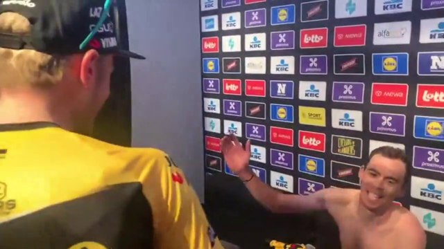 Omloop Het Nieuwsblad 2023 - Christophe Laporte : On a gagné avec Dylan Dylan van Baarle, moi, je fais 3e, c'est une super journée