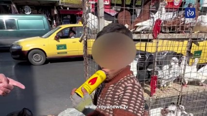 3 أطفال يتجرعون "غاز قداحات" في وسط البلد بعمان