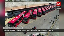 Línea 3 del Metrobús agrega 50 unidades totalmente eléctricas a su flota