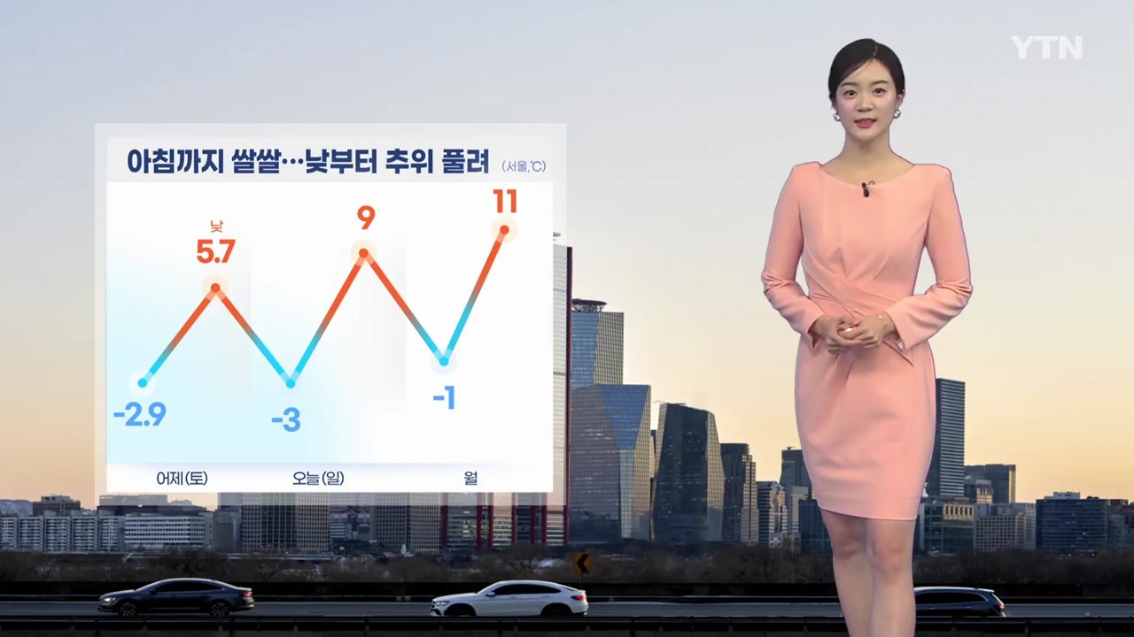 [날씨] 오늘 아침까지 쌀쌀, 낮부터 추위 풀려  / YTN