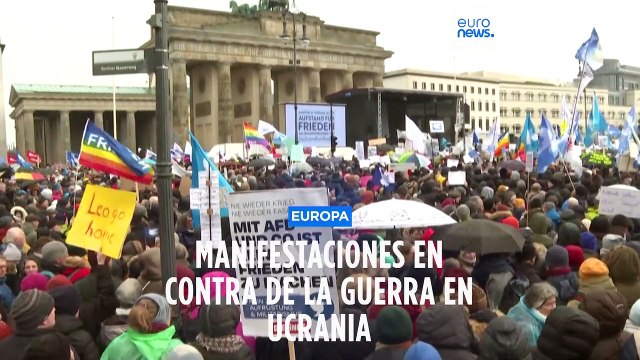 Multitudinarias manifestaciones en Europa contra la guerra en Ucrania