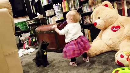 Baby and Cat Fun and Cute - Funny Baby Video
