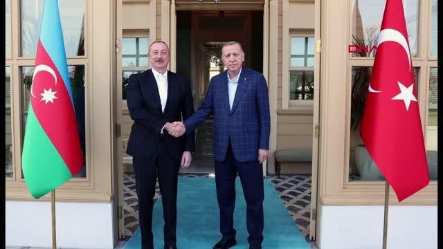 ERDOĞAN AZERBAYCAN CUMHURBAŞKANI ALİYEV'İ KABUL ETTİ