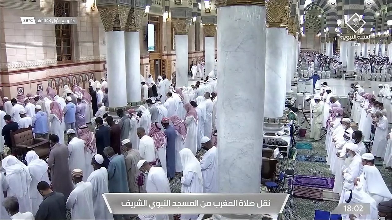 صلاة المغرب من المسجد النبوي الشريف - تلاوة الشيخ عبدالله بن عبدالرحمن البعيجان