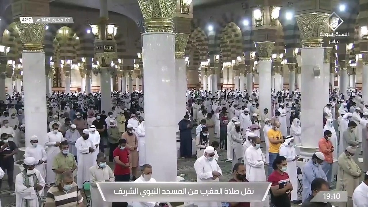 صلاة المغرب من المسجد النبوي الشريف بـ #المدينة...