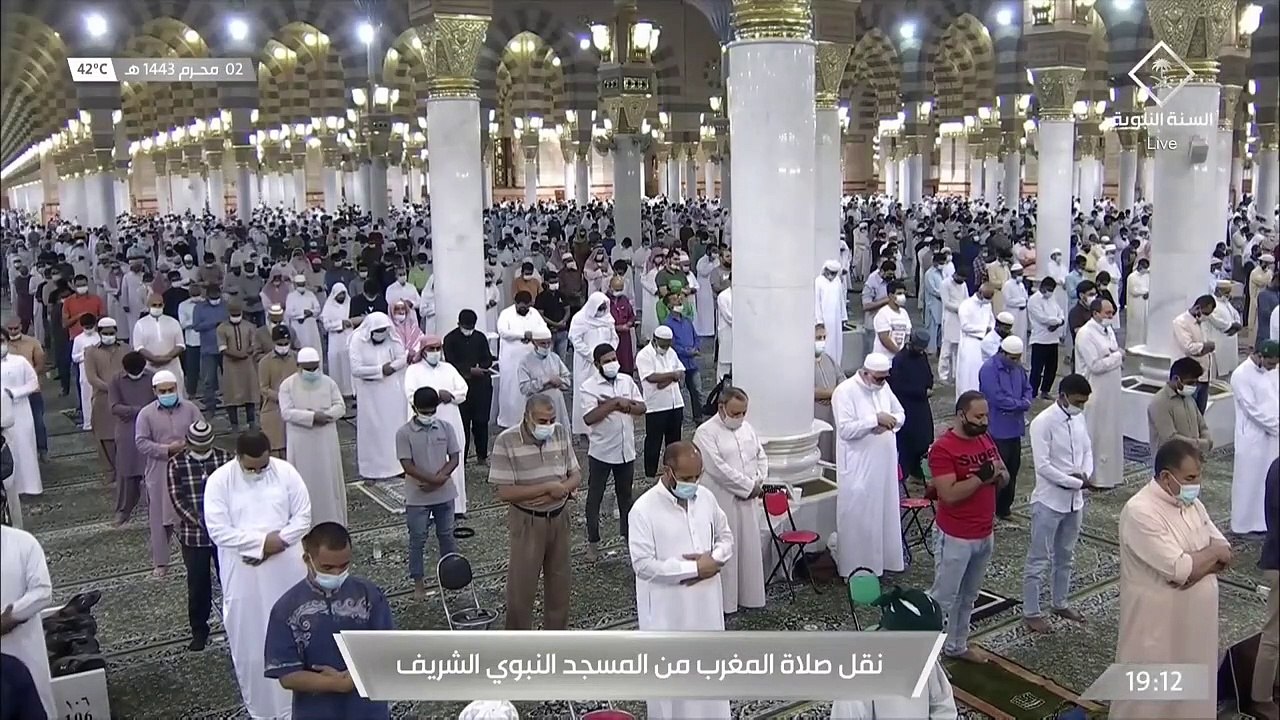 صلاة المغرب من المسجد النبوي الشريف بـ #المدينة...