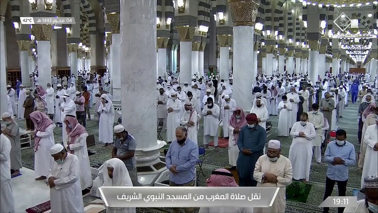 صلاة المغرب من المسجد النبوي الشريف بـ #المدينة_المنورة  -  الخميس 14430104هـ
