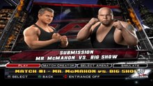 WWE SmackDown vs Raw 2011 Mr. McMahon vs Big Show