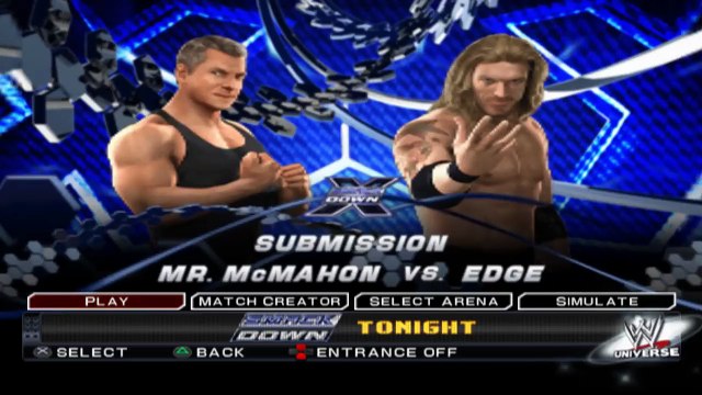 WWE SmackDown vs Raw 2011 Mr. McMahon vs Edge
