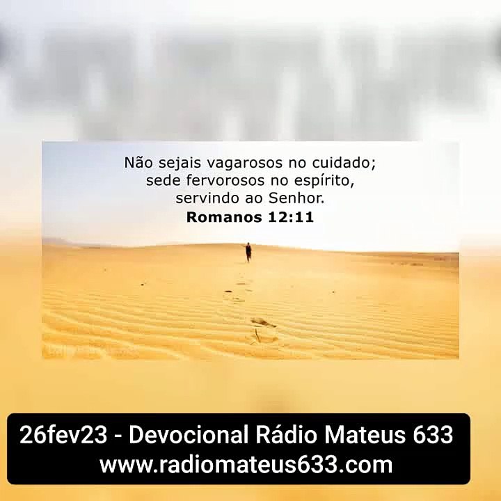26fev23 - Devocional Rádio Mateus 633